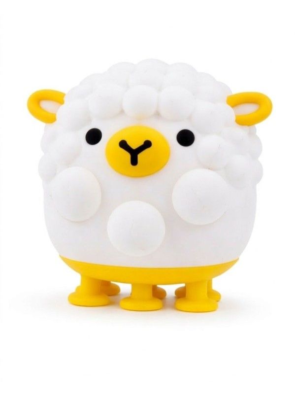 Антистресс-мялка на присосках "Овечка", белый 5см