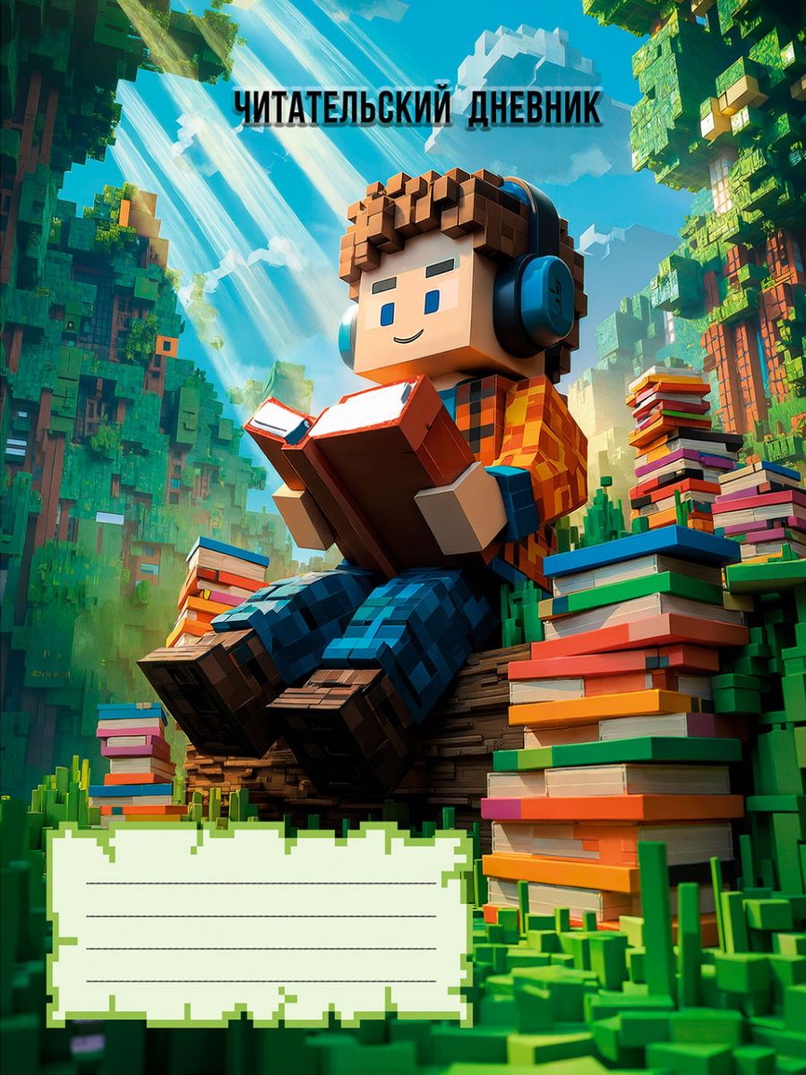 Читательский дневник А5 24л., скоба "Кубическая вселенная"