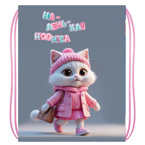 Мешок для обуви 1 отд, 330*420 "Маленькая модница"