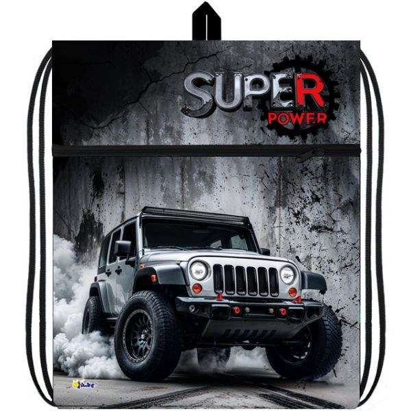 Мешок для обуви 1 отд, 410*490, карман "Стальной джип"