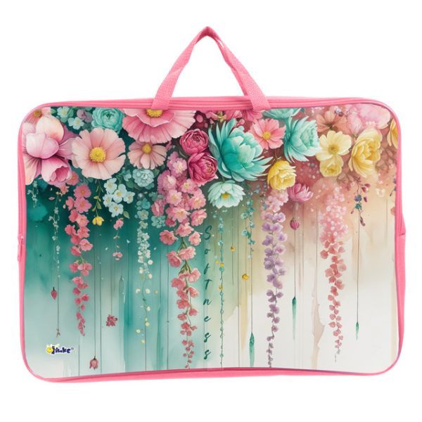 Папка А3 (475*345*80) с ручками, молния, ткань "Магия цветов"