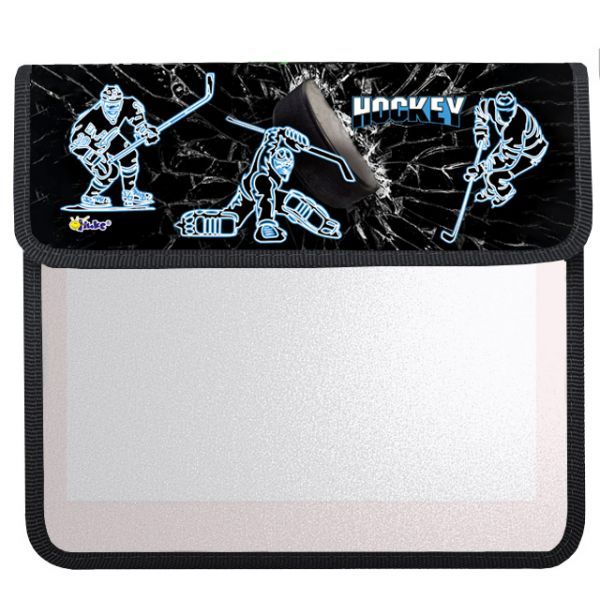 Папка д/тетрад. А5 (240*205*45) 1отд. на липучке, пластик "Шайбу!"