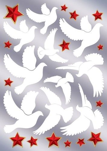 Наклейка интерьерная 47*33см "Голуби"