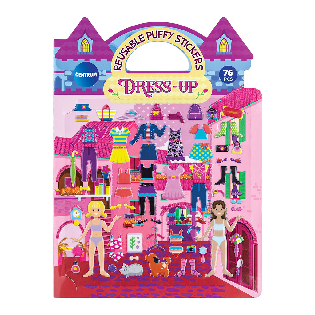 Наклейки декоративные пластиковые 18,5*18,5см "Переодевание" 76шт.