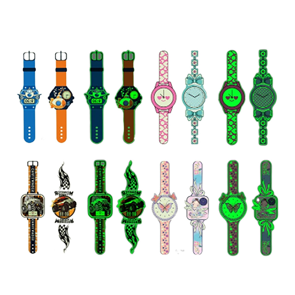 Татуировка-наклейка 7,5*12см "Часы" 4 вида