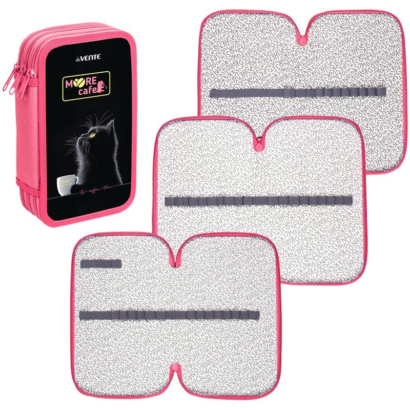 Пенал 3 отд. (205*108*40) молния, картон с конгревным тиснением MooreCafe