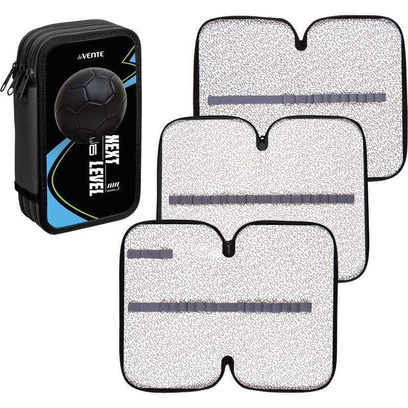 Пенал 3 отд. (205*108*40) молния, картон с конгревным тиснением Next Level Football