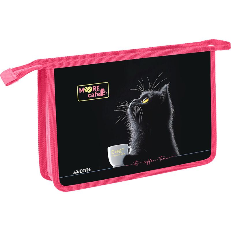 Папка д/тетрад. А4 (325*230*50) молния сверху, пластик "MooreCafe" конгр.тиснение