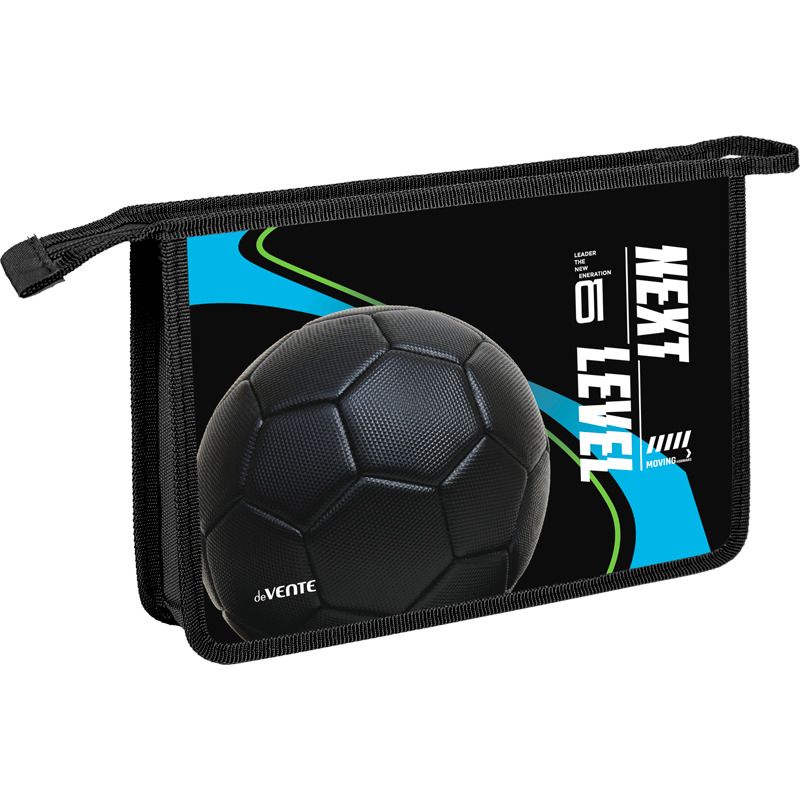 Папка д/тетрад. А4 (325*230*50) молния сверху, пластик "Next Level Football" конгр.тиснение