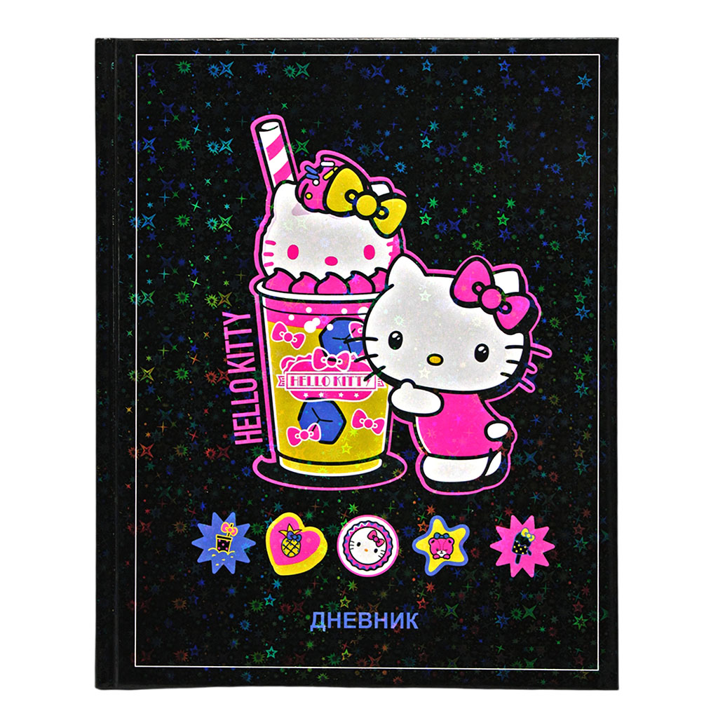 Дневник универсальн. обл. 7БЦ "Hello Kitty" голограф.пленка, 48л.
