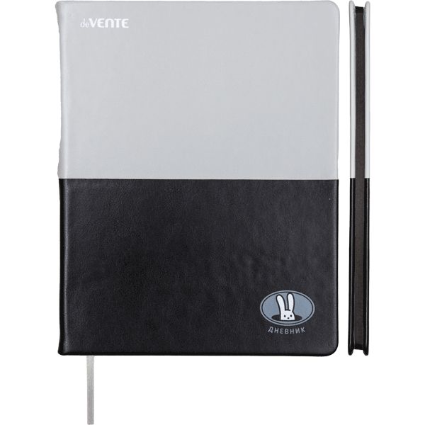 Дневник универсальн. обл. кожзам, тв.пер. "Fluffy Ears. Rabbit"  комбинир.обл.к/з, шелкография ,48л.