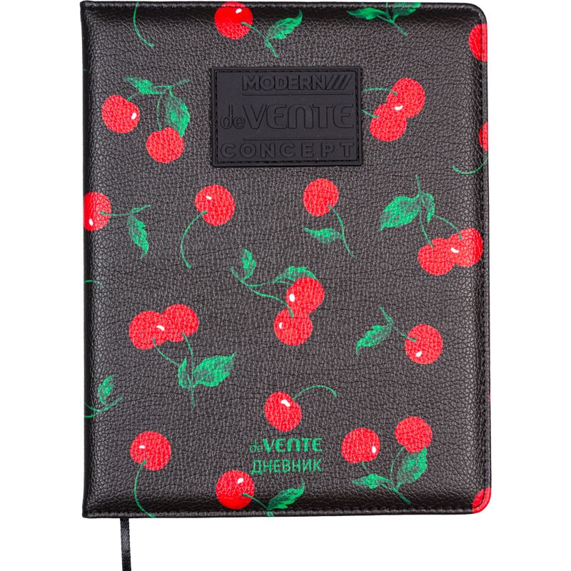 Дневник универсальн. обл. кожзам, тв.пер. "Very Cherry" с поролоном, цв.аппликация, 48л.