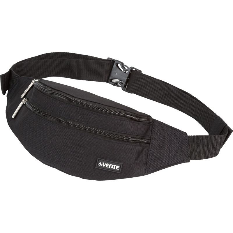 Сумка поясная 26*10*7см deVENTE " Uno Black" 1отд., 1карман