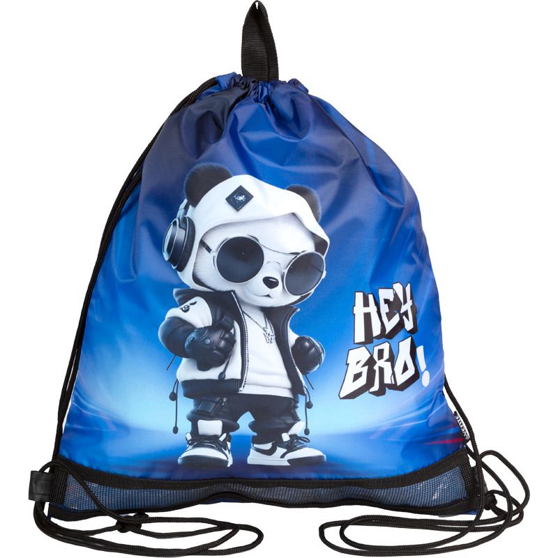 Мешок для обуви 1 отд, 400*470 Hey Bro", верев.завязки, сетка д/ветиляции