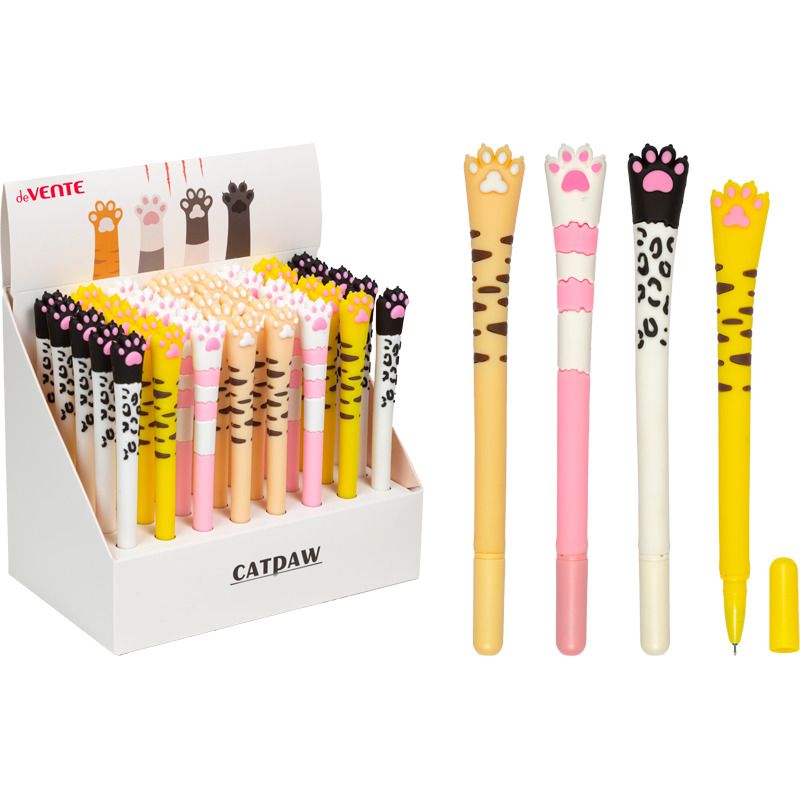 Ручка гелевая стираемая deVENTE "У меня лапки" синяя, 0,5мм, декор.элемент