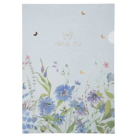 Папка уголок А4 Бабочки-Цветы, текстура