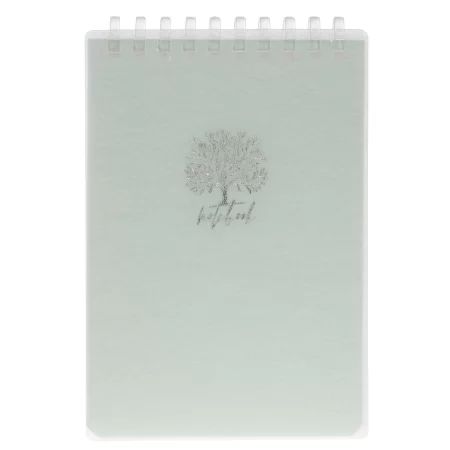 Блокнот А6 пластик, эластичн.гребень, 80л. "Кофейные истории. Древо" тисн.фольгой