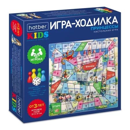 Игра с фишками 310*310 мм "Принцессы" коробка 3+