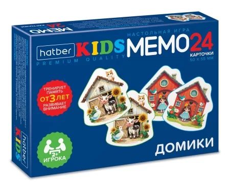 Игра Мемо "Домики"  (24 карточки) фигурные