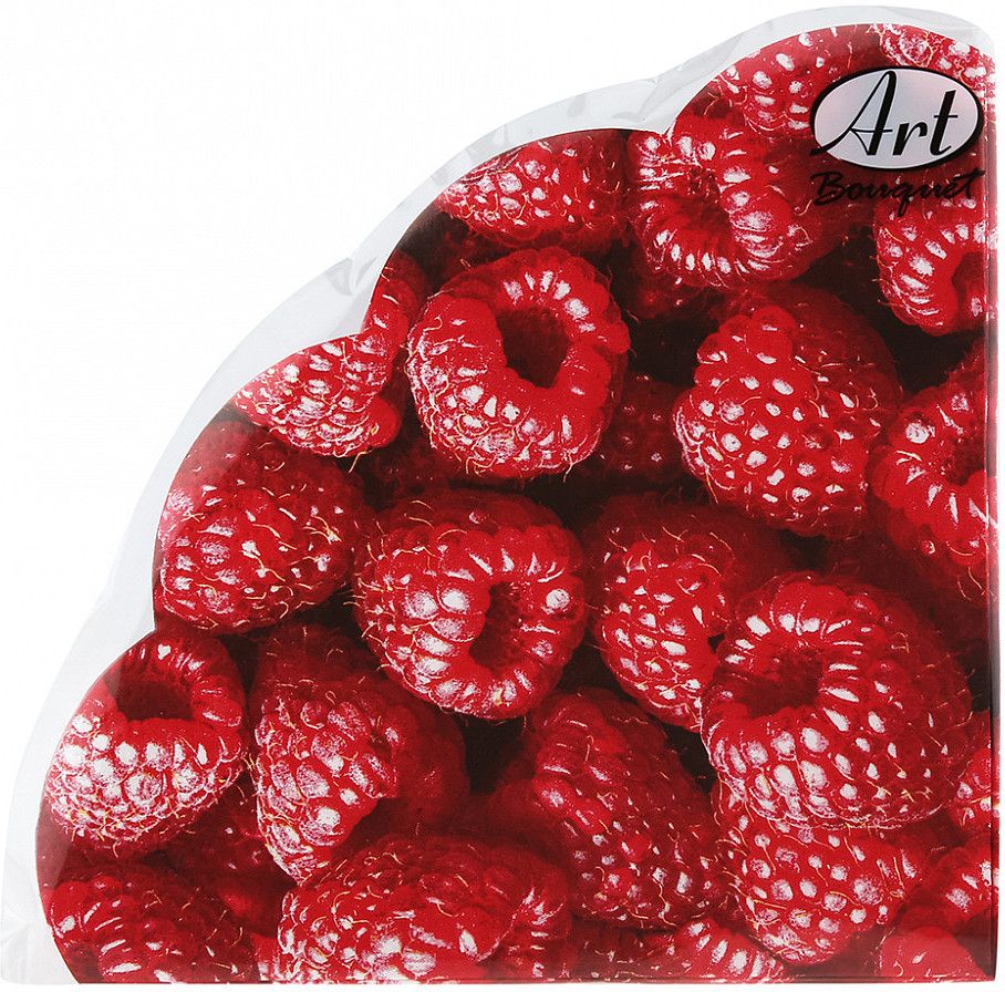 Салфетка Art Bouquet Rondo "Малина" Ф32см, 12шт., 3-х слойная