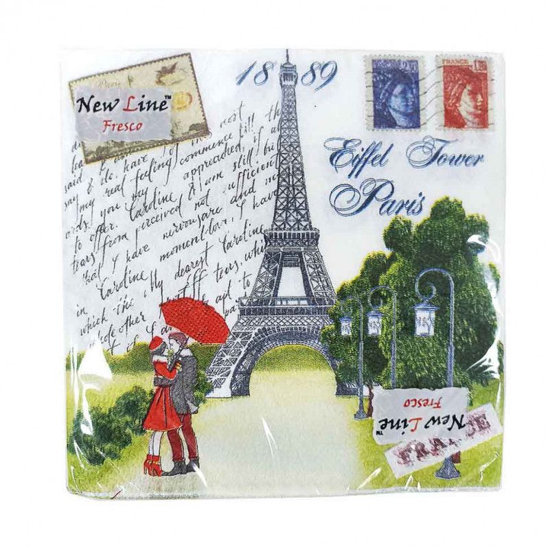 Салфетка Art Bouquet "Эйфелева башня" 20*20см, 30шт., 2-х слойная