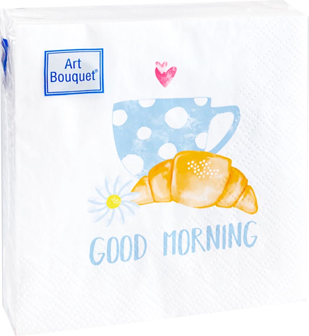 Салфетка Art Bouquet "Good morning" 20*20см, 30шт., 2-х слойная