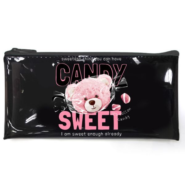 Пенал-косметичка (220*120) молния, ПВХ "Мишка Candy"