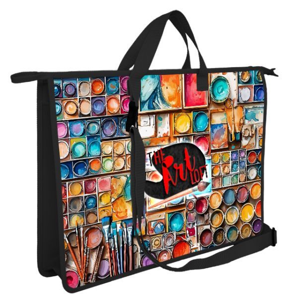 Папка А3 (475*345*100) с ручками, молния, пластик "Краски Loft"