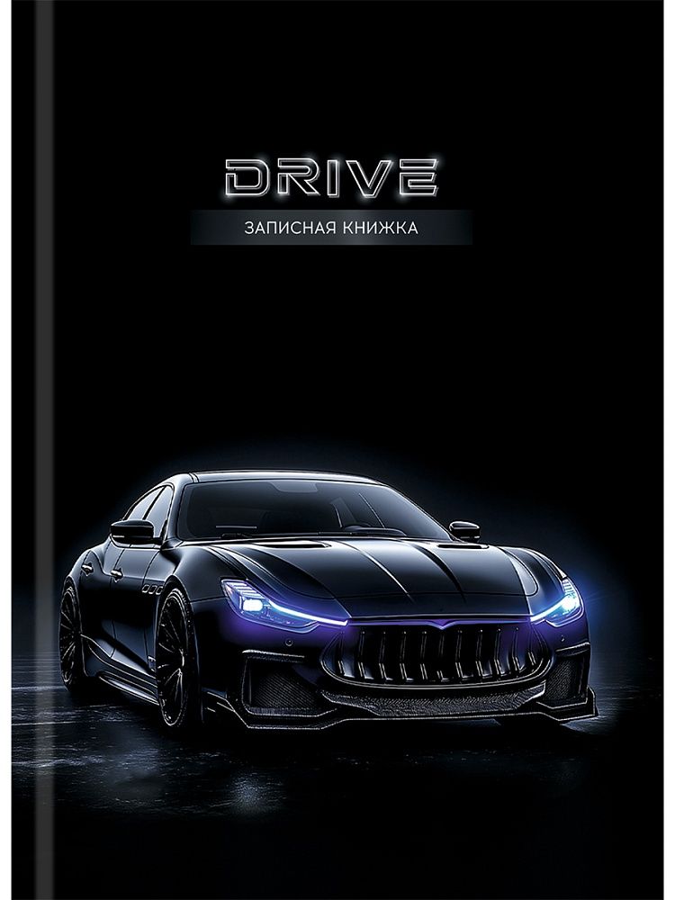 Блокнот А7 7БЦ  48л "Чёрный автомобиль - 19" клетка, глянц.лам.