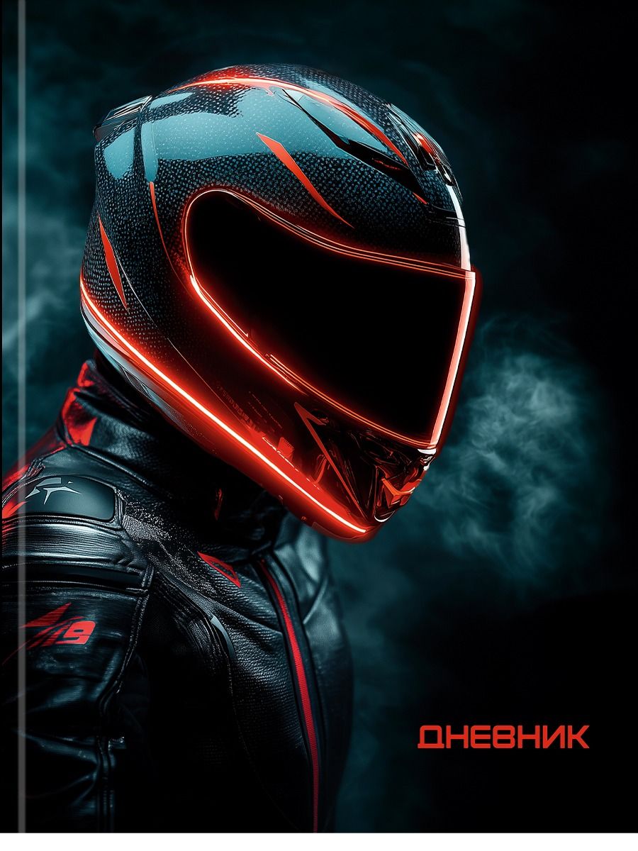 Дневник  универсальн. 7БЦ "Мотоциклист в чёрном - 1" глянц.лам., 40л.