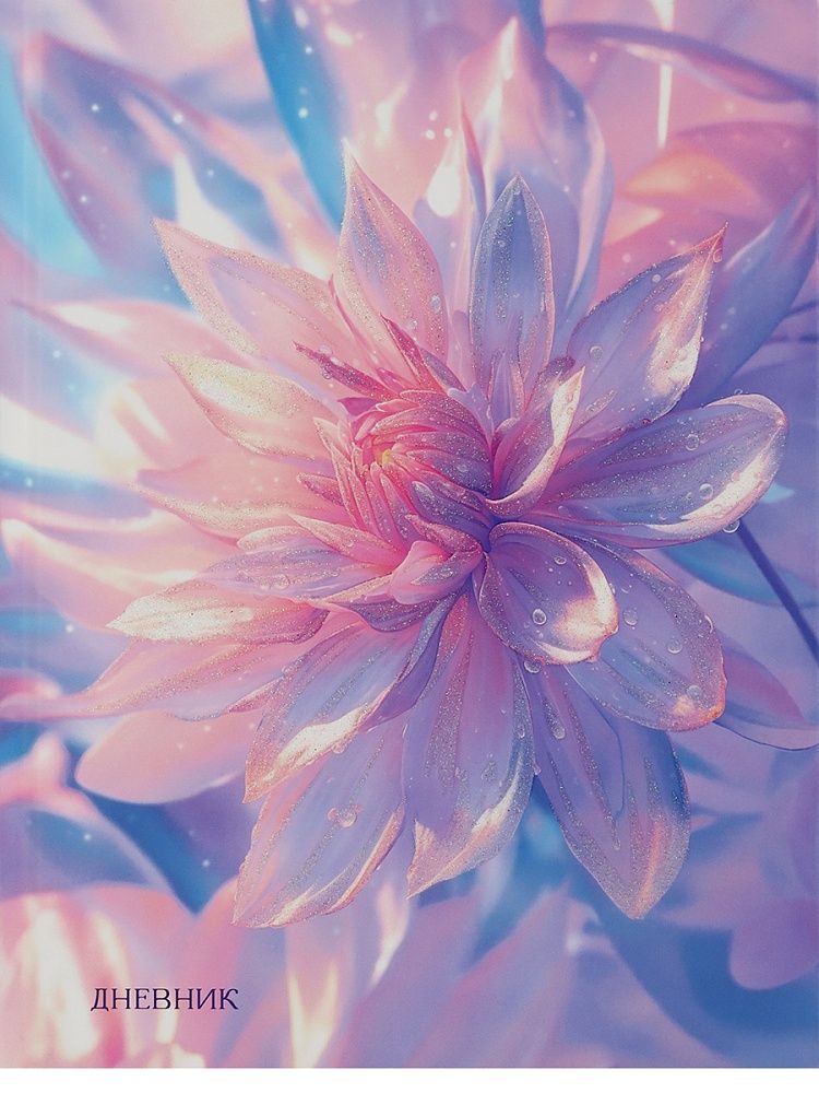 Дневник  универсальн. 7БЦ "Красивый цветок - 1" мат.лам., глиттер, 40л.