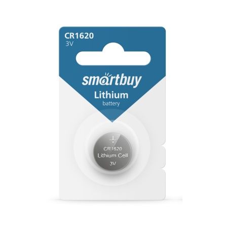 Батарейка-таблетка  CR-1620 Smartbuy, блистер, цена за 1 шт