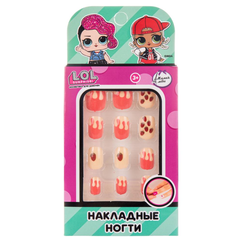 Накладные ногти "Клубчичка"