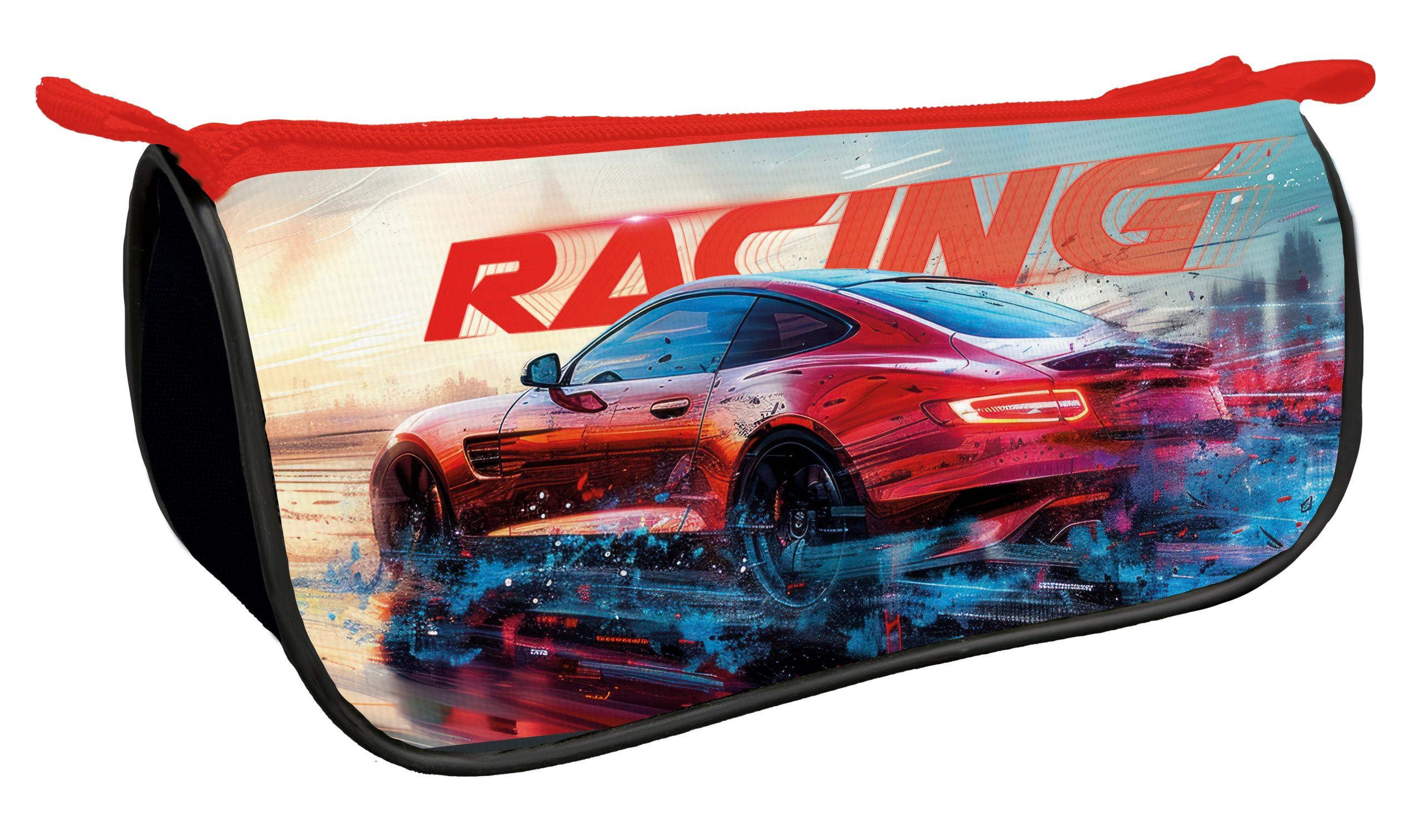 Пенал-косметичка (200*105*65) молния, ткань "Racing"