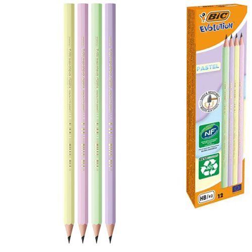 Карандаш BIC Evolution Pastel НВ пластиковый, блистер