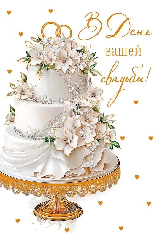 Открытка А5 "В День вашей Свадьбы"