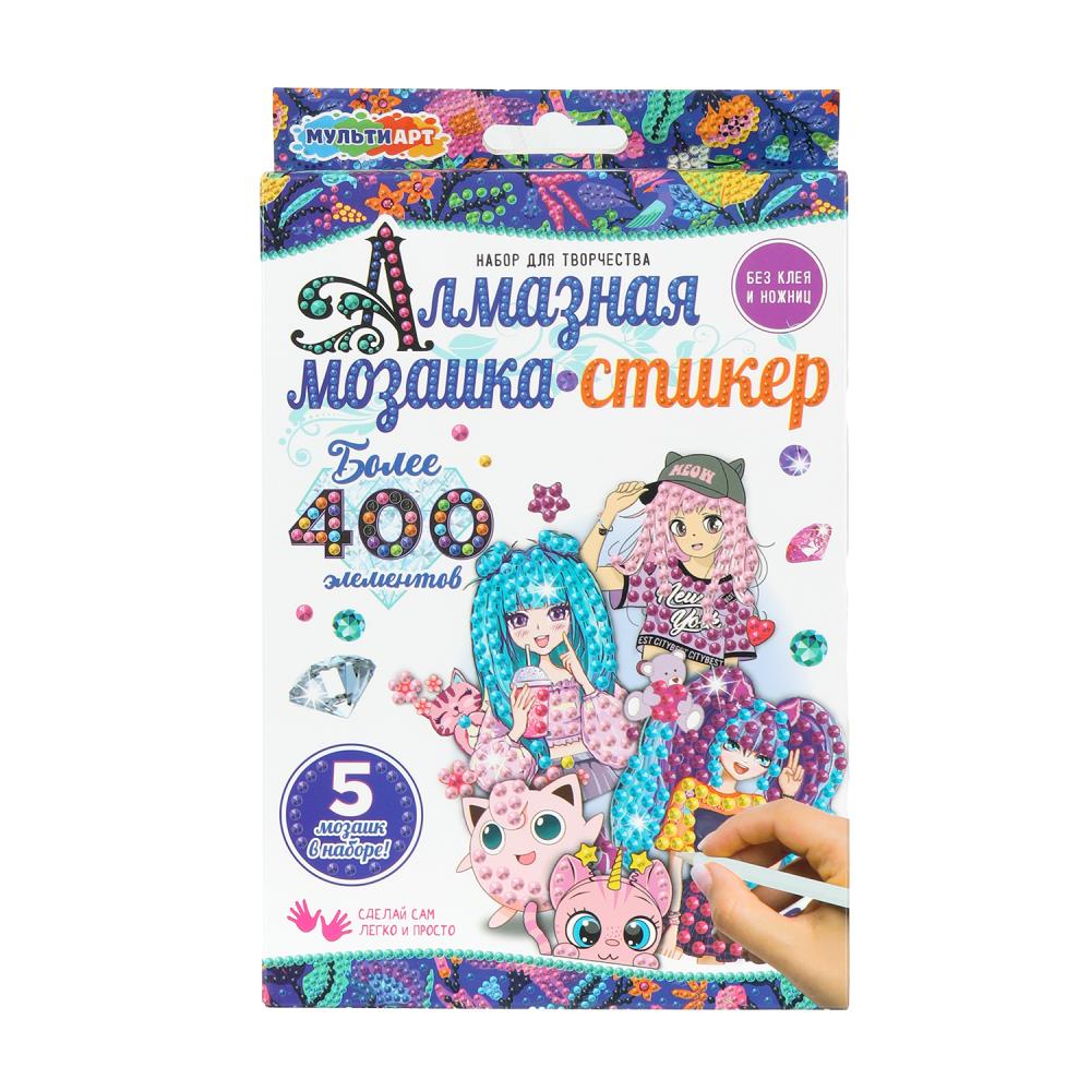 Мозаика алмазная-стикер 5 дизайнов "Аниме"