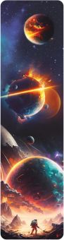 Закладка картонная 45*166мм "Космос" линейка, таблица умножения