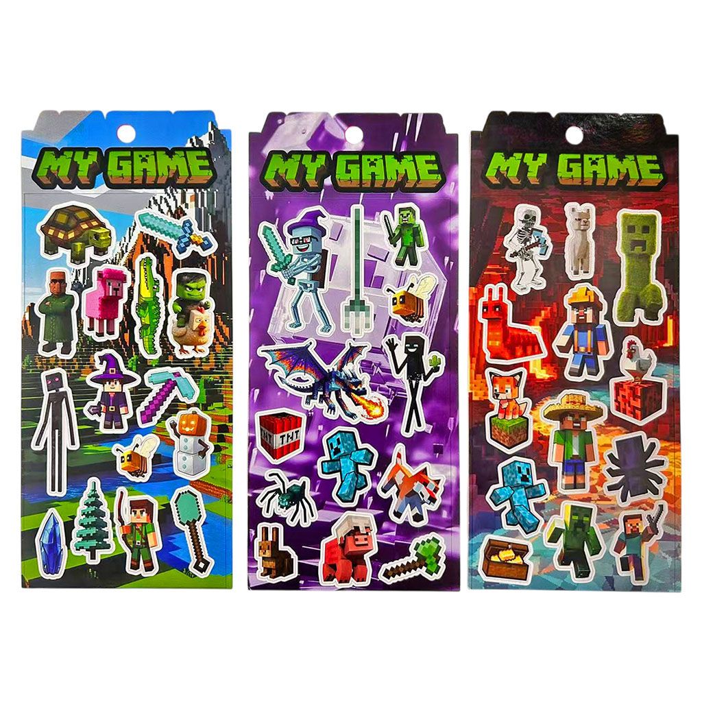 Наклейки 3D 10*22см "My game" 3 дизайна