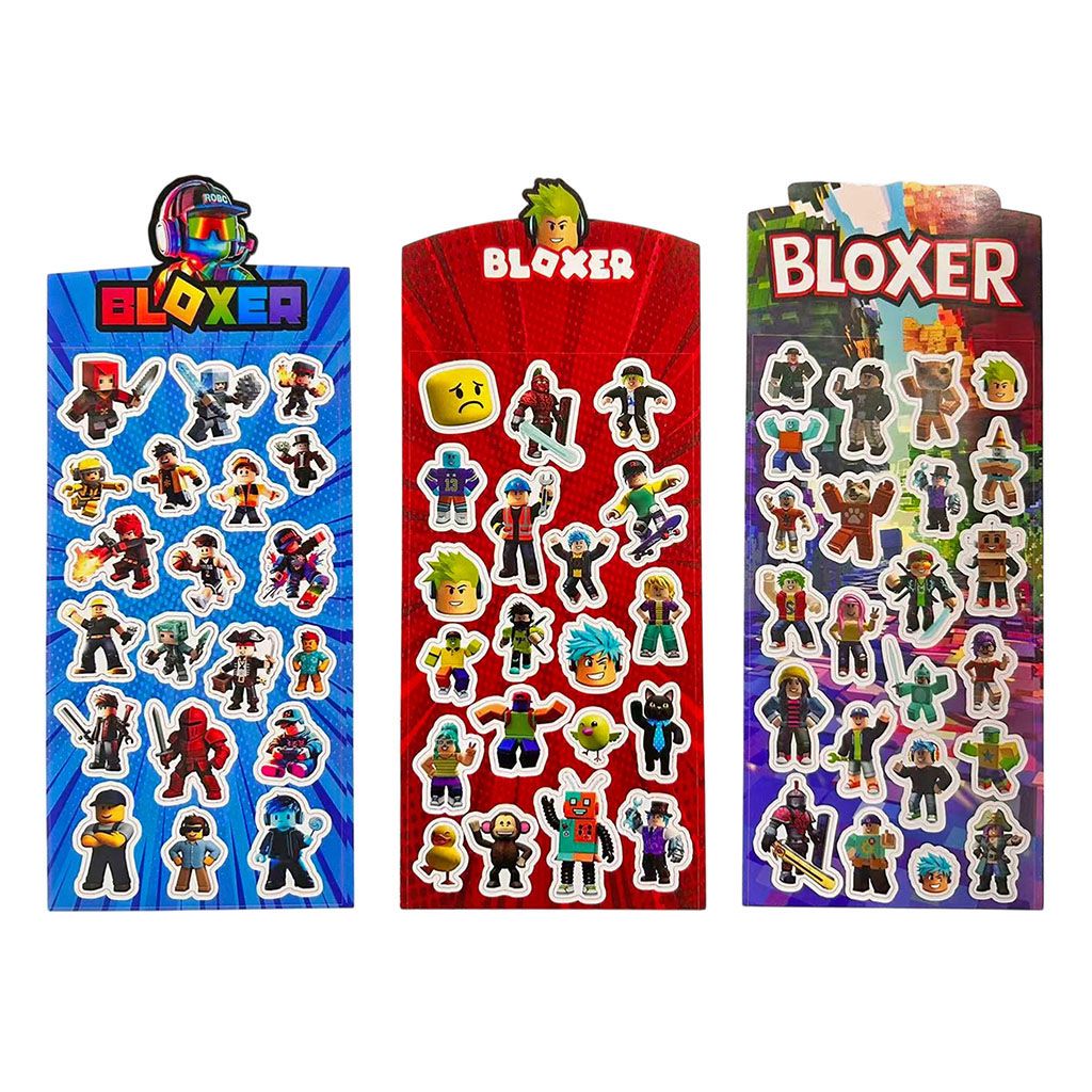 Наклейки Bloxer лазерные 10*22 см 3 дизайна