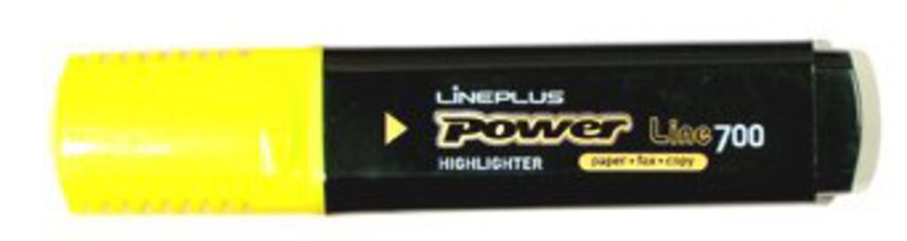 Текстовыделитель " POWER " 5мм желтый