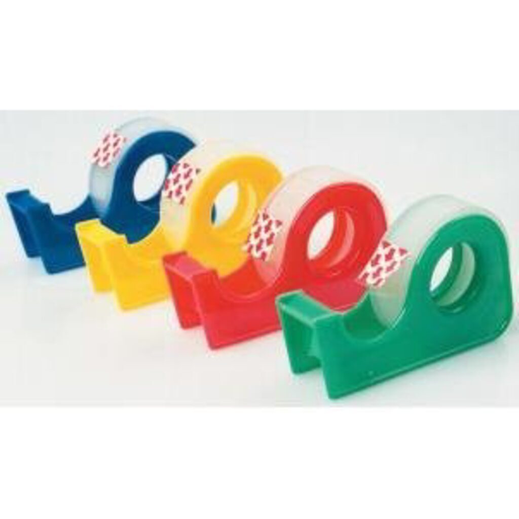 Скотч 12мм*10м, цв. диспенсер, канцелярский