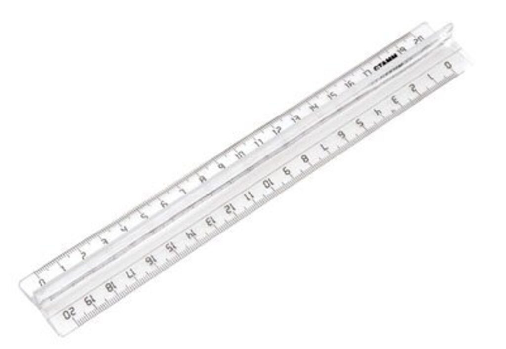 Линейка 20см прозр. с держат.