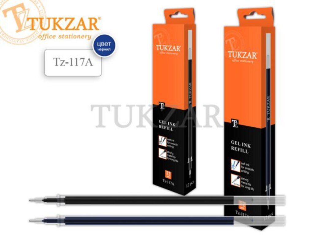 Стержень гелевый TUKZAR черный, игольчатый након.