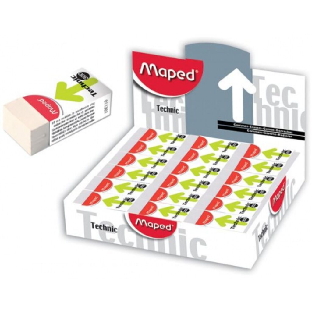 Ластик MAPED "Technic mini", в футляре, "без грязи"
