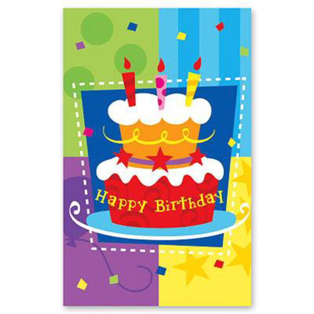 Скатерть п\э "Торт Birthday" 140*180см.