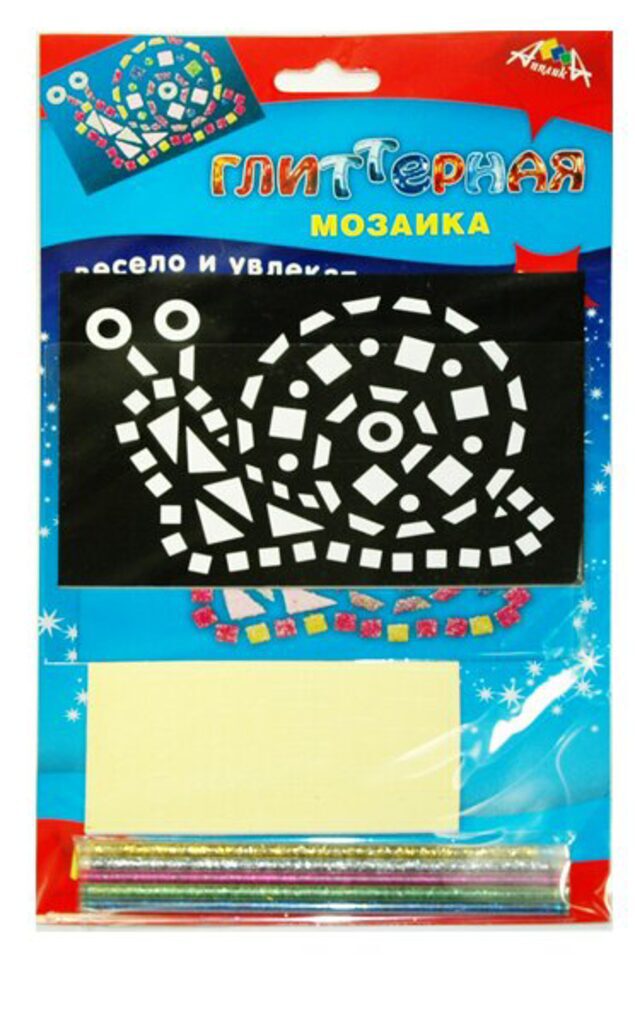 Мозаика глиттерная А6 "Улитка"