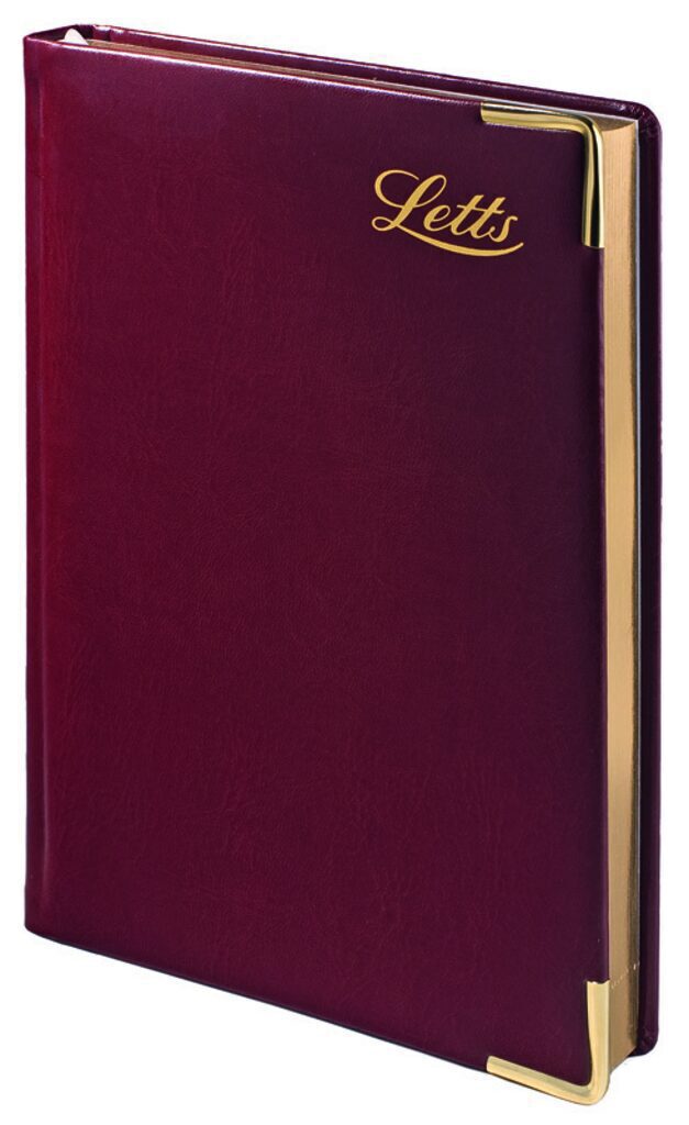 Ежедневник дат. на 2020 год, А5 LEXICON, иск.кожа, зол.срез, мет.уголки, бургунди
