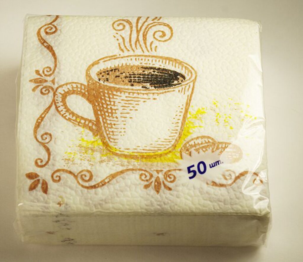 Салфетки бум. 24*24см, 50 л., кофе