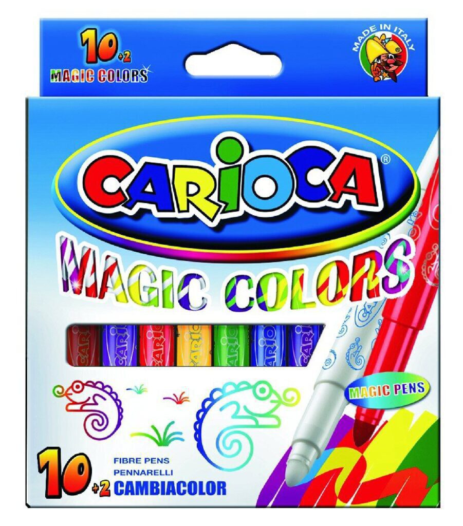Фломастеры Magic 10цв+2 "Carioca. Magic cambiacolor", перекраш.